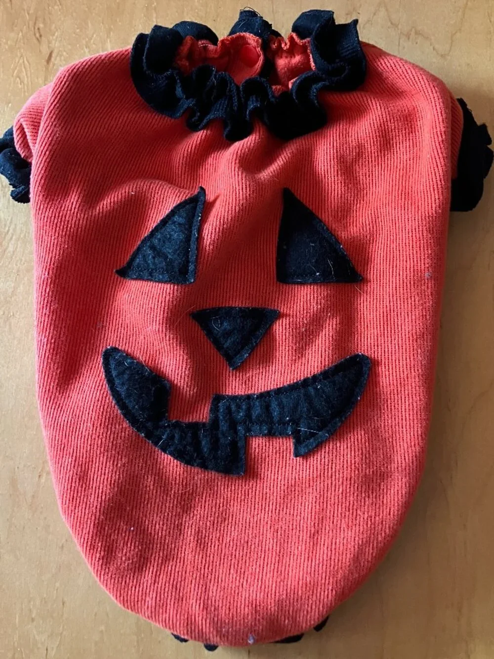 Halloween Jack-O'-Lantern Dog Costume 🎃 Pumpkin Pet Costume Orange & Black Ruff